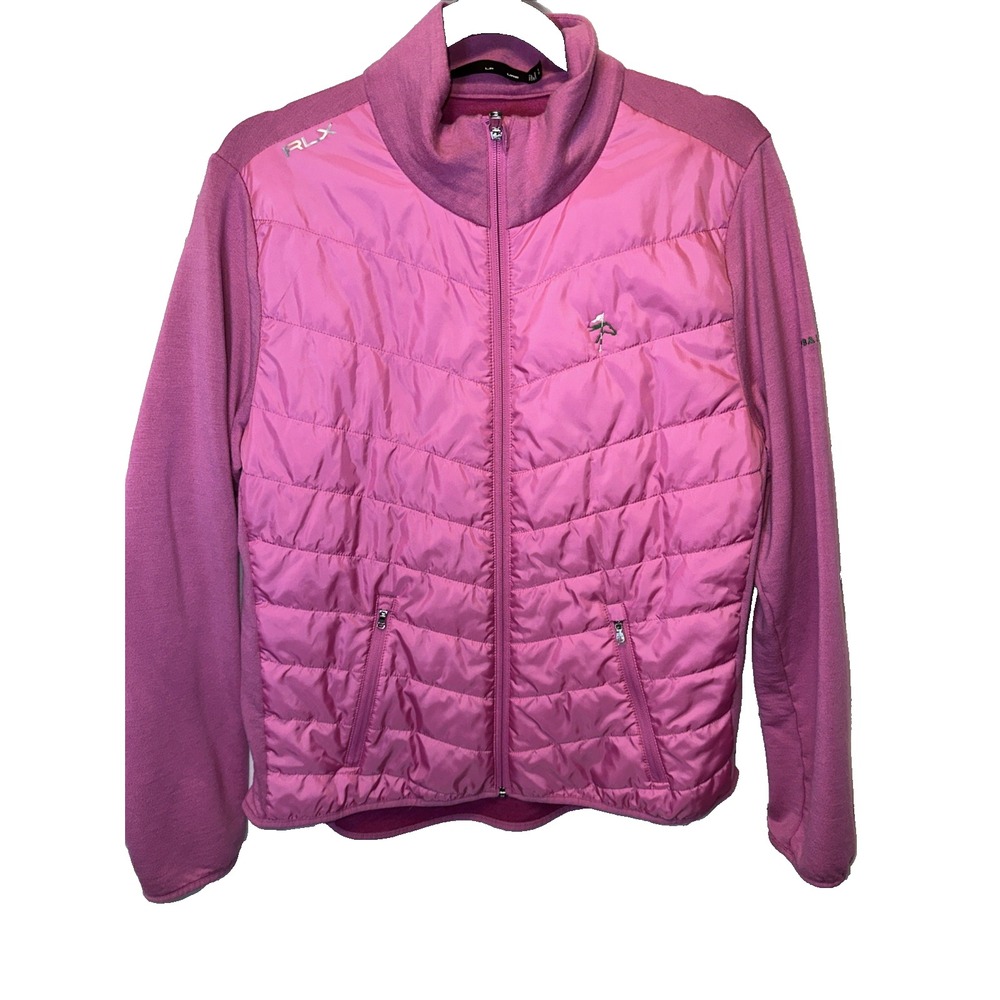 Ralph Lauren RLX Women's Cool Wool Hybrid Golf Jacket L Embroidered